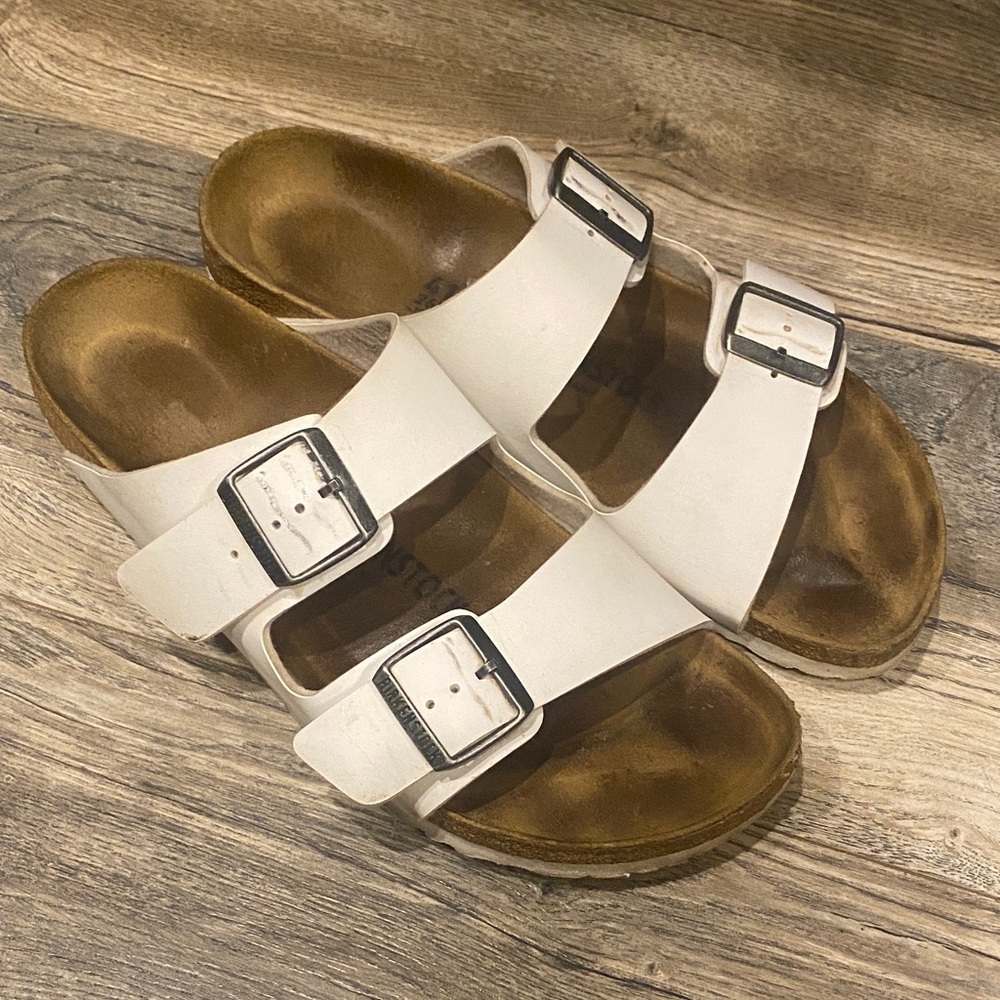 Birkenstock White Double Strap Sandals
